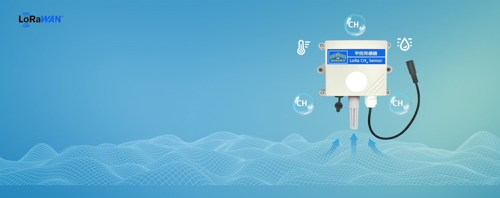 مستشعر الميثان LoRaWAN